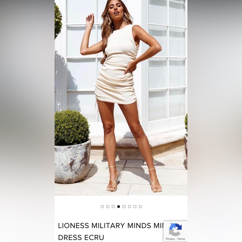 Hello Molly Lioness White Military Minds Mini Dress - Size Medium